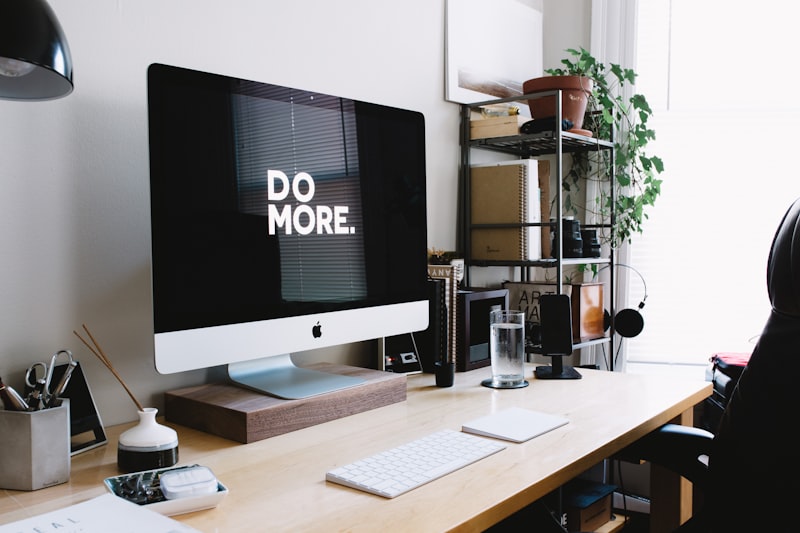 Organized workspace for productive freelancing
